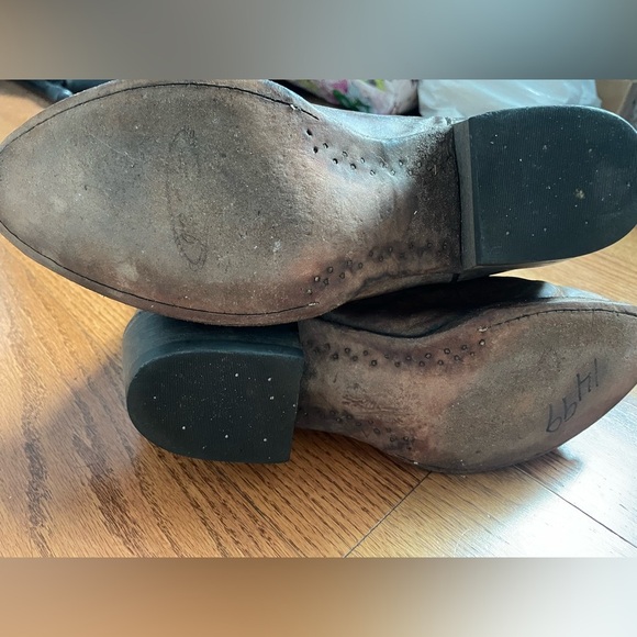 JB Dillon Brown Goat Leather Distressed Cowboy Boots 10.5 JMB3205 Festival Rodeo - Picture 8 of 8